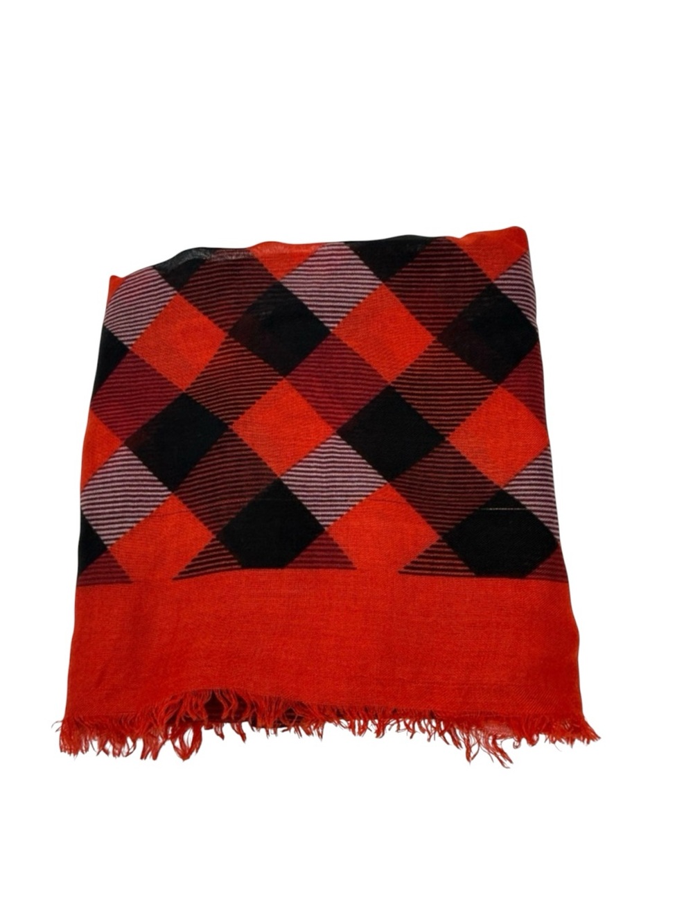 Vera Bradley Red and Black Plaid Scarf